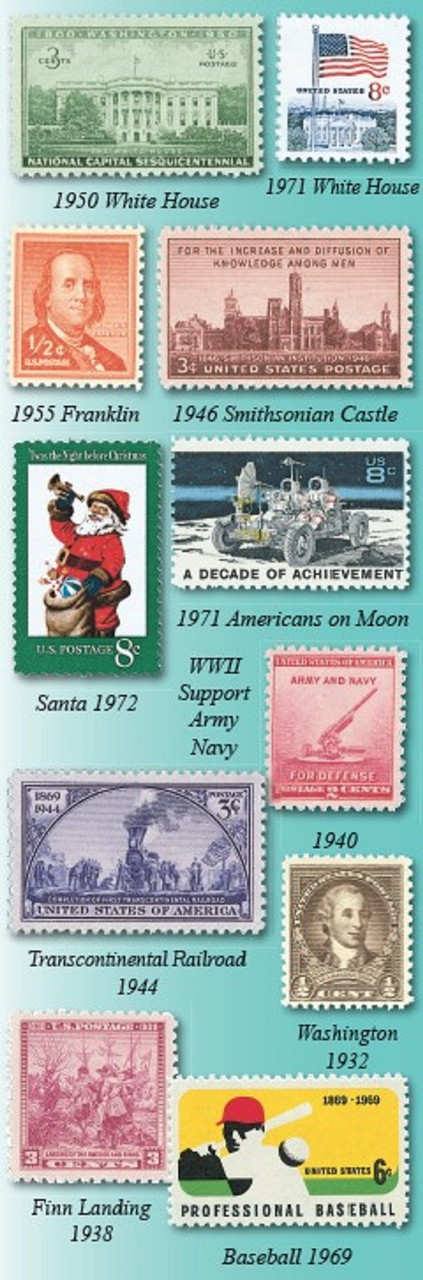 NR206 - 100 Mint Stamps + Free Catalog & Booklet