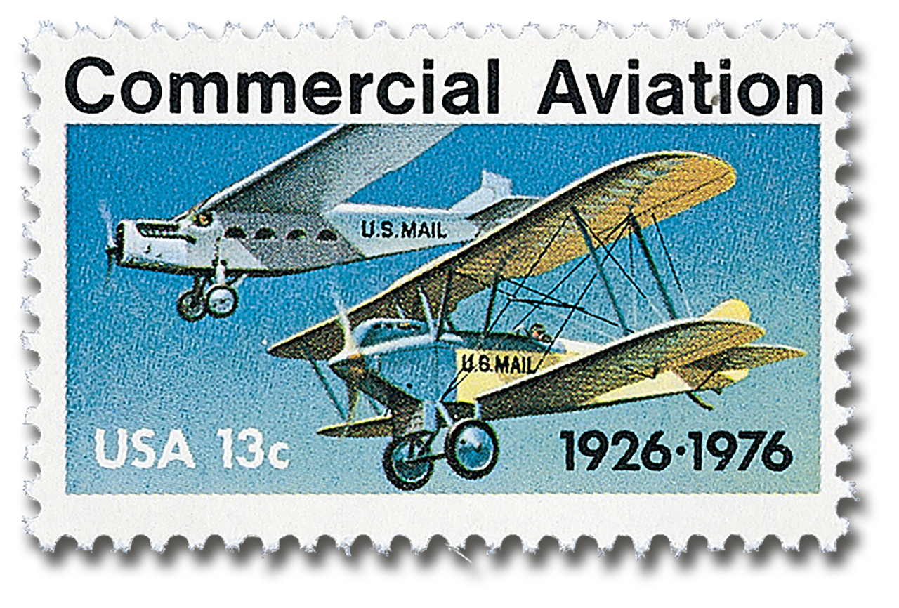 1684 - 1976 13c Commercial Aviation