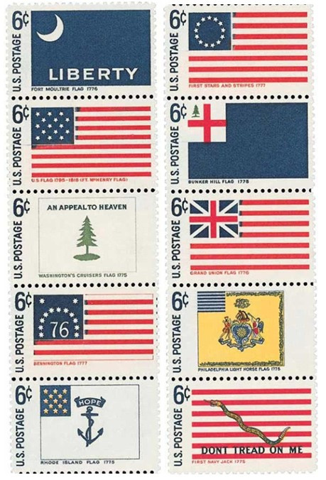 TR120 - Historic American Flag Stamps