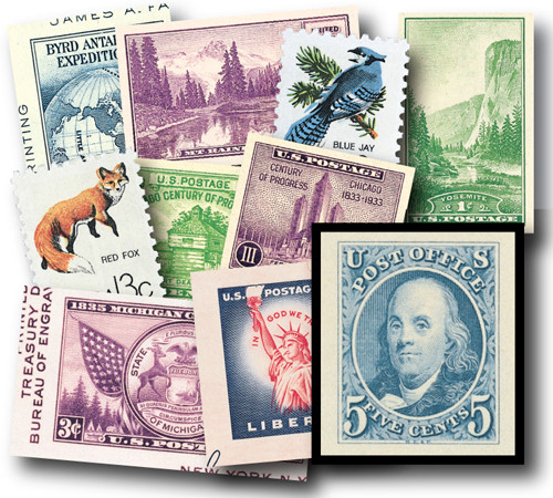 M88 - 1933-78 US Souvenir Sheet Singles Collection, Used, Set of 21 Stamps