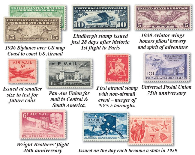 GH - US Airmail Stamps, Mounts, Album