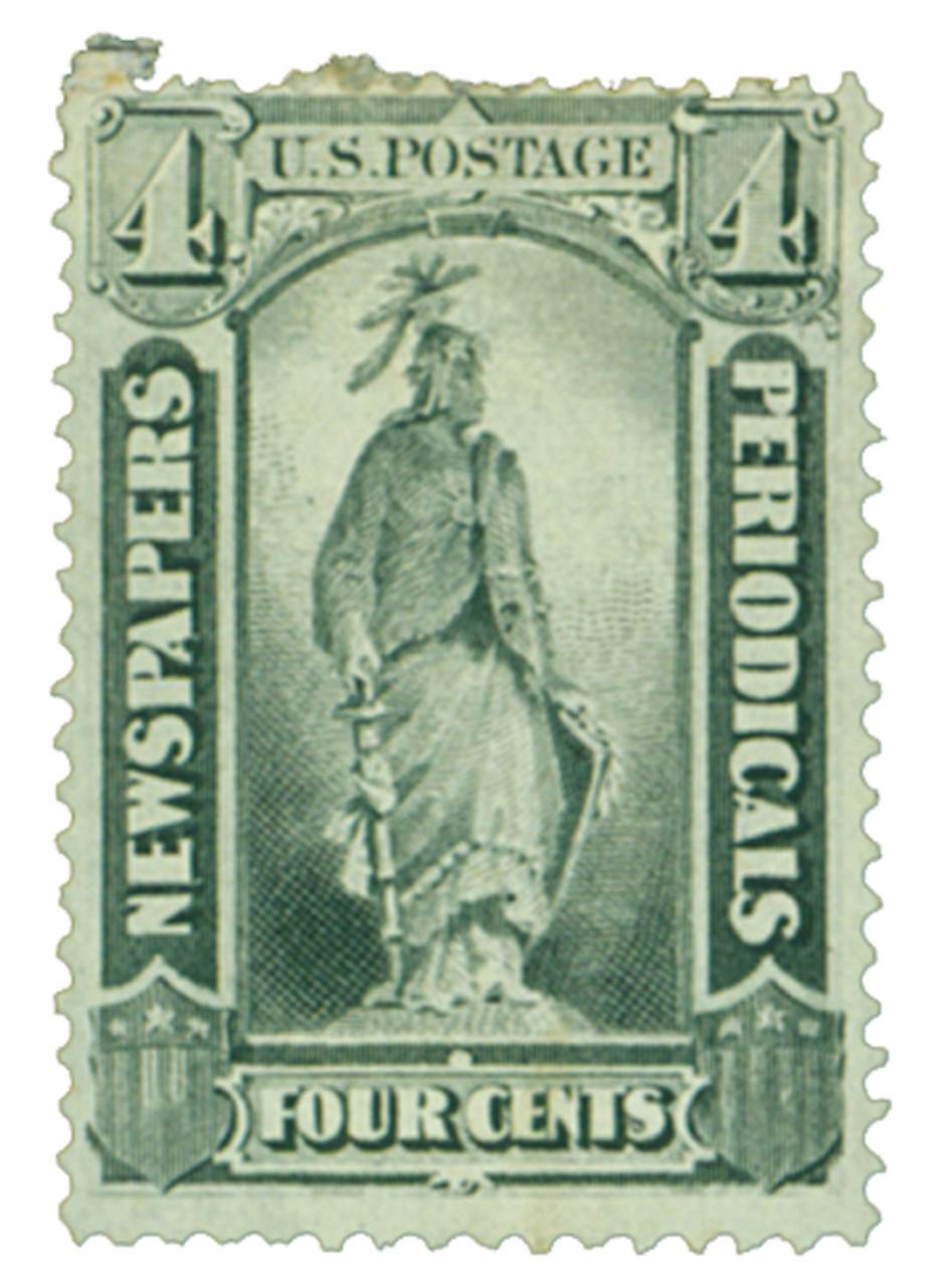 PR11 - 1875 4c Newspaper & Periodical Stamp - thin hard paper, black