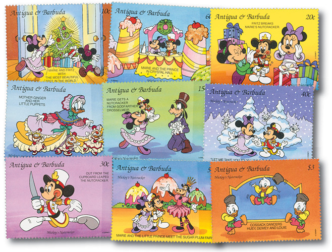 MDS235A - 1993 Disney Friends Christmas, Mint, Set of 9 Stamps