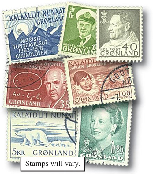 MP1494 - Greenland, 200 Different Stamps