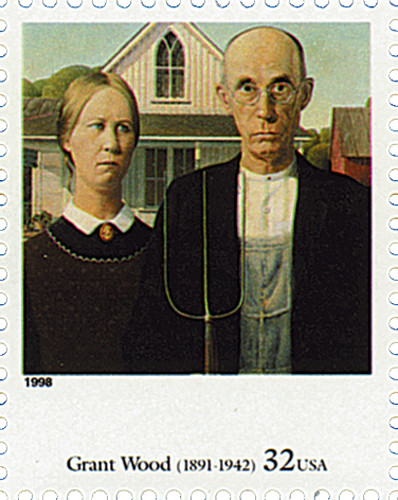 3236q - 1998 32c Four Centuries of American Art: Grant Wood