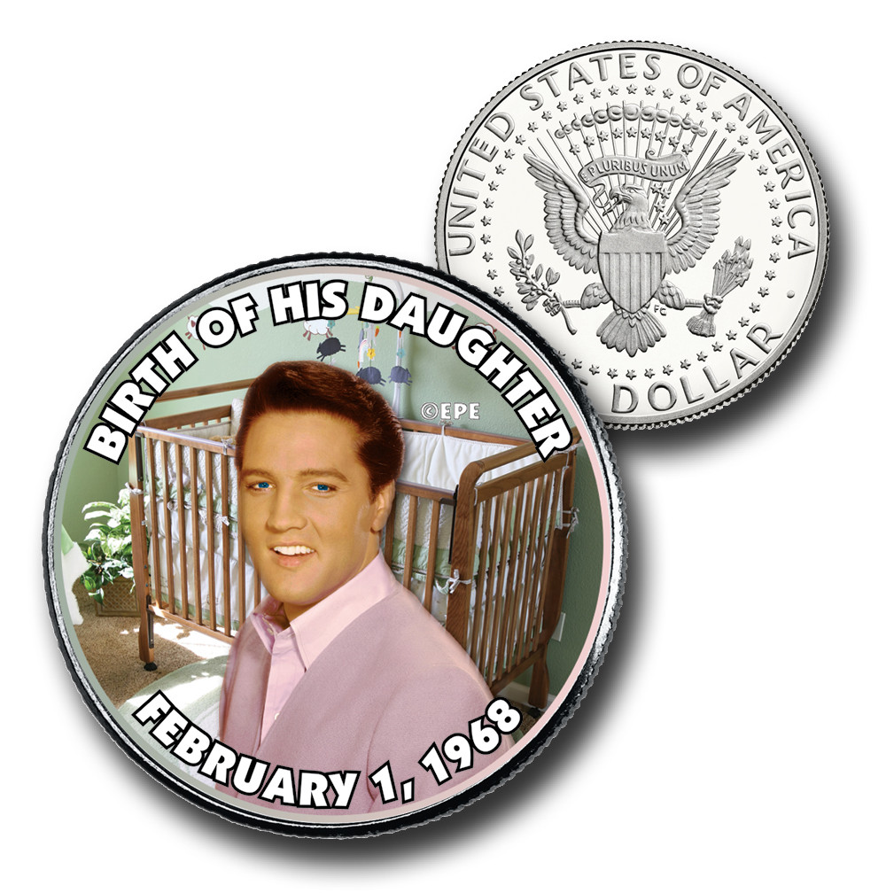 CNS1048 - Elvis Presley "Birth of His Daughter" US Half Dollar Commemorative Coin