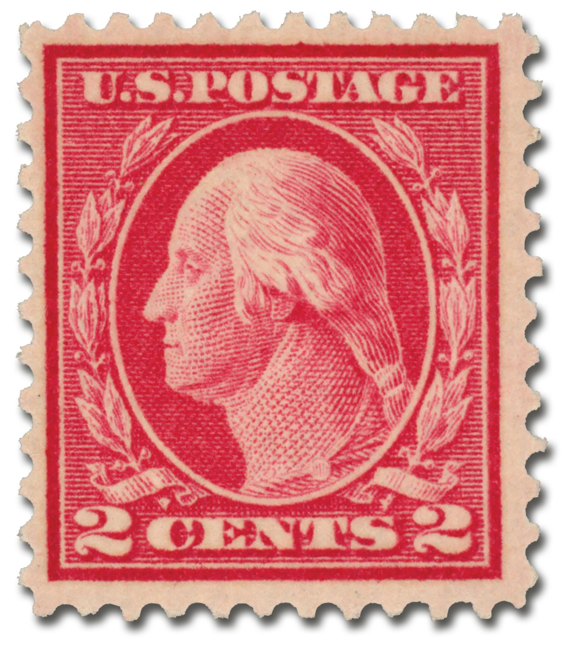 切手49 499 - 1917 2c Washington, Rose, Unwatermarked, Type I, Perf. 11