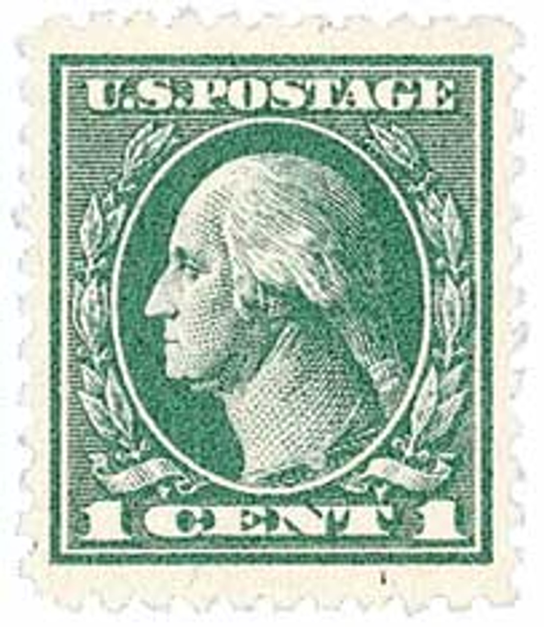 525 - 1918 1c Washington, Gray Green, Offset Printing, Unwatermarked, Perf. 11