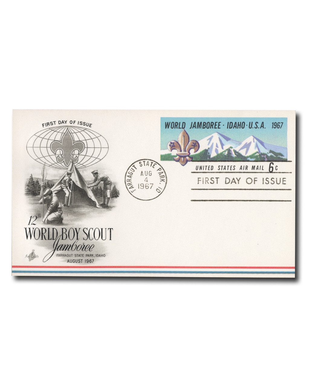 UXC7 - 1967 6c Air Mail Postal Card, Boy Scout Jamboree - Mystic