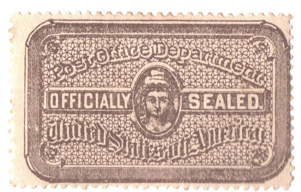 OX7 - 1889 Post Office Seal - thick/extreme thick paper, bister brown