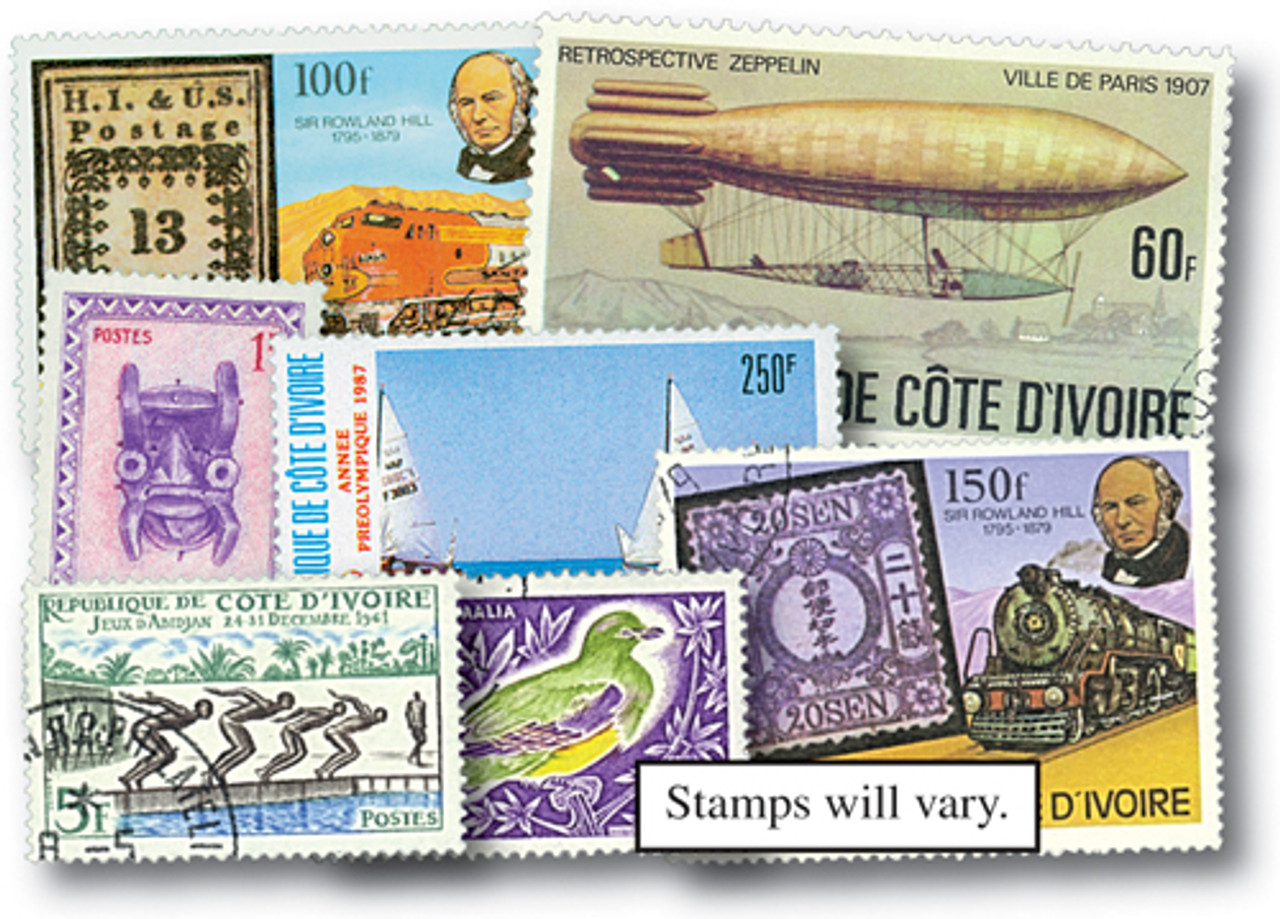 M4702 - Ivory Coast, 50 Different Stamps