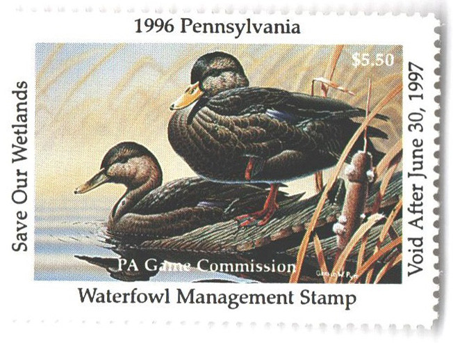 SDPA14 - 1996 Pennsylvania State Duck Stamp