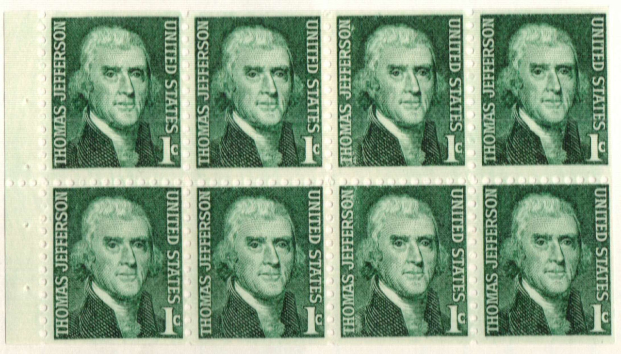 1278a - 1968 1c Prominent Americans: Thomas Jefferson, Booklet