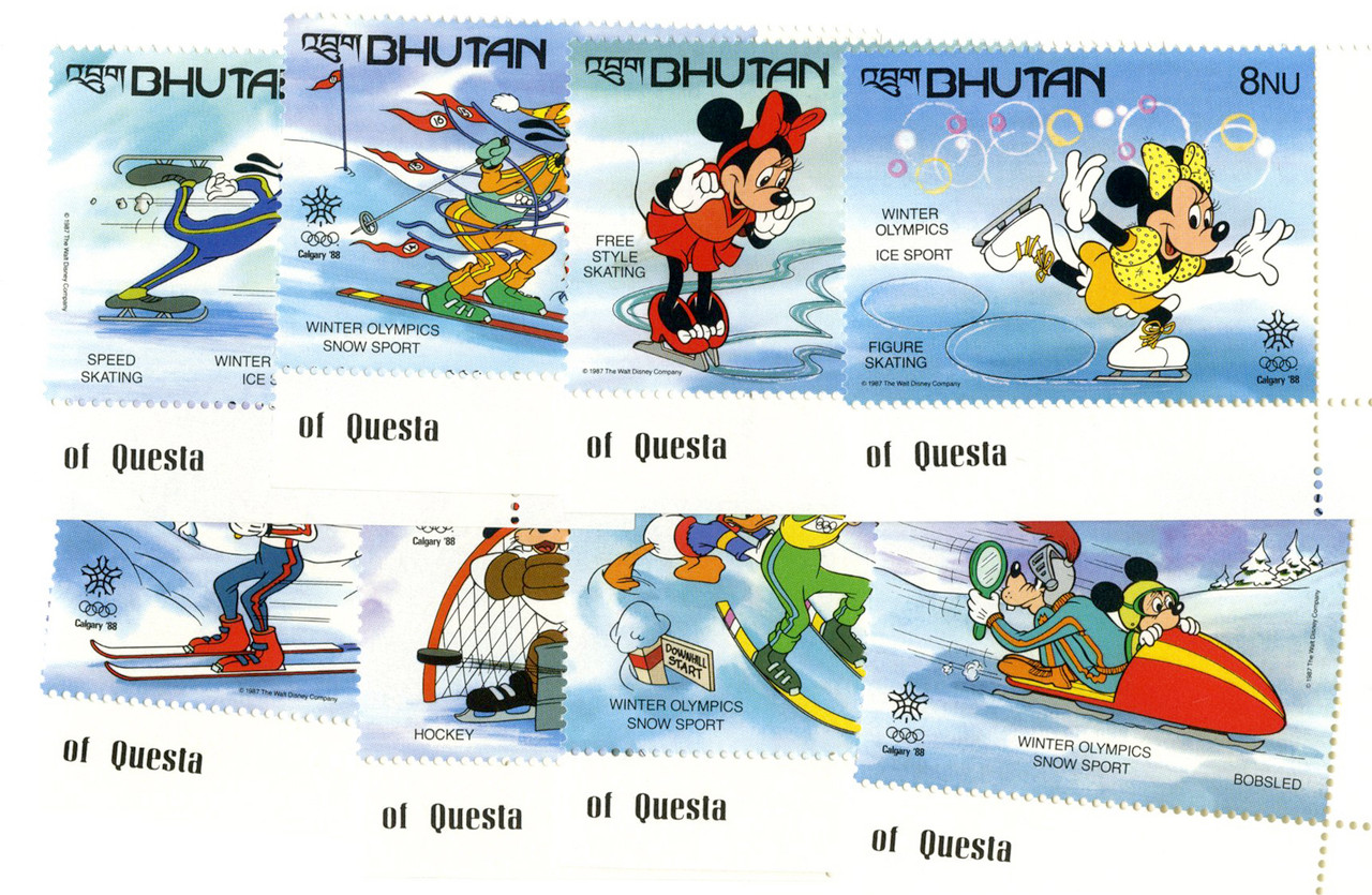 ディズニースタンプアート「Olympics」 MDS245A - 1988 Disney's Calgary-Alberta, Canada Winter Olympics