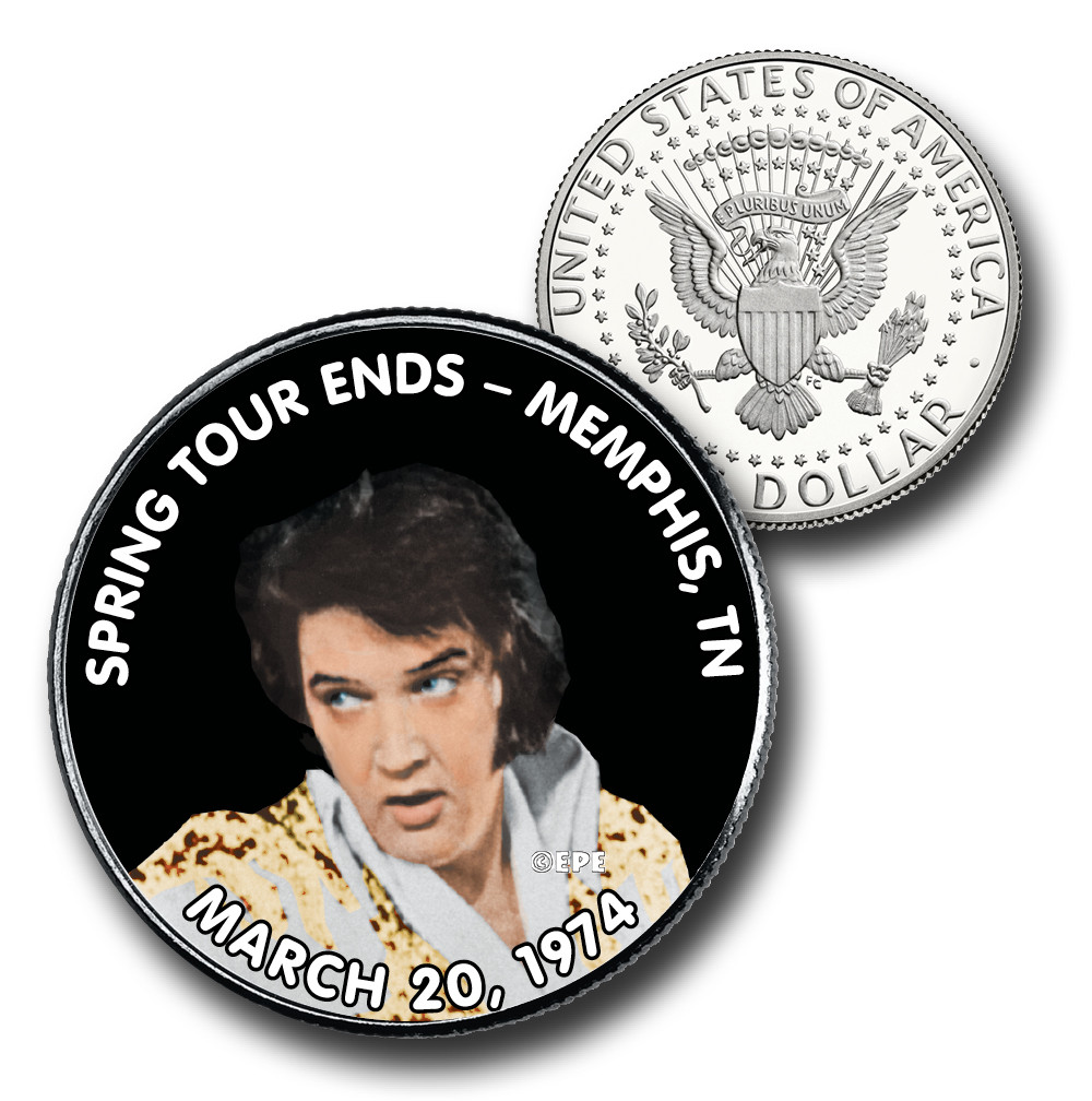 CNS2529 - Elvis Presley "Spring Tour Ends-Memphis, TN/USS" US Half Dollar Commemorative Coin