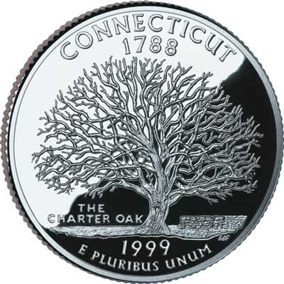 CNCT25P - 1999 Connecticut State Quarter, P Mint