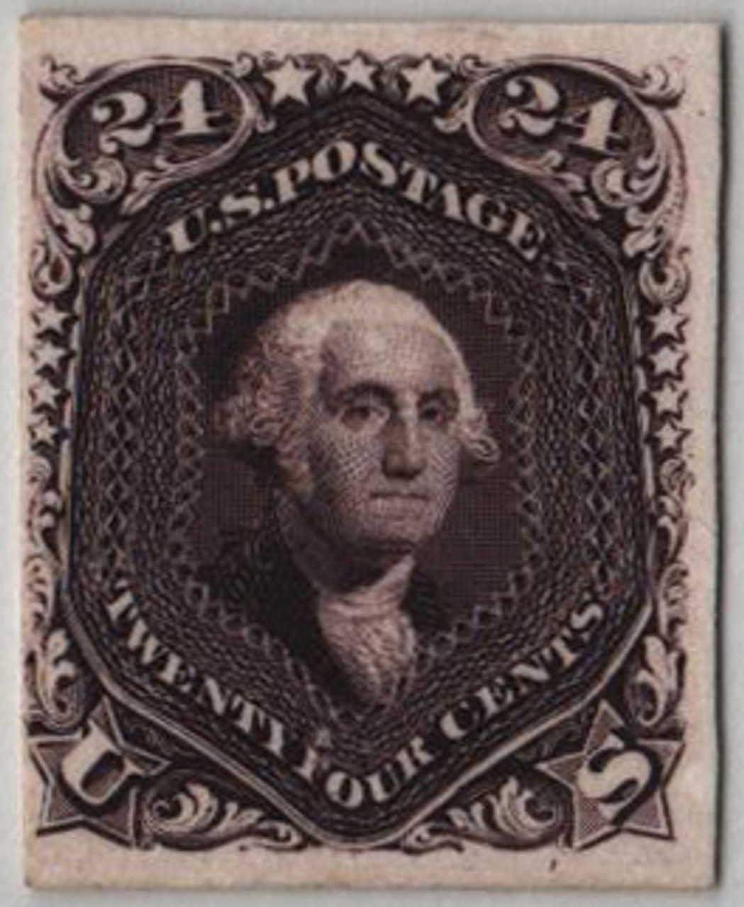 70P4 - 1847 24c Red Lilac, Small Die on White Wove Paper