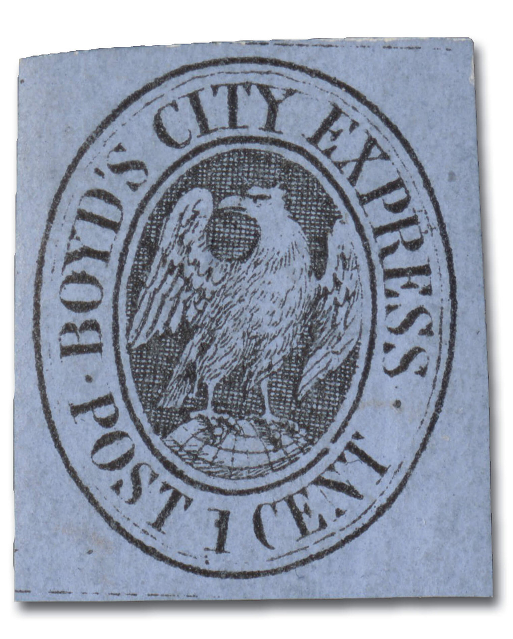 村上隆 黄泉の国 600×600 ED300 Cold Stamp 20L17 - 1861 1c Boyd's City Express, Black on Lilac Paper - Mystic