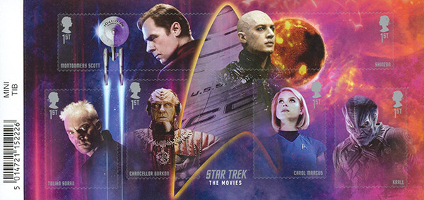 MFN078 - 2020 Star Trek "The Movie", Mint Miniature Sheet of 6 Stamps, Great Britain