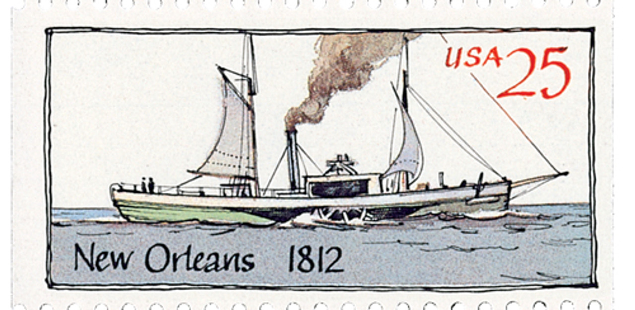 2407 - 1989 25c Steamboats: New Orleans 1812