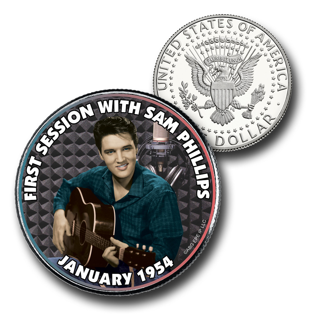 CNS1104 - Elvis Presley "Session w/ Sam Phillips" US Half Dollar Commemorative Coin