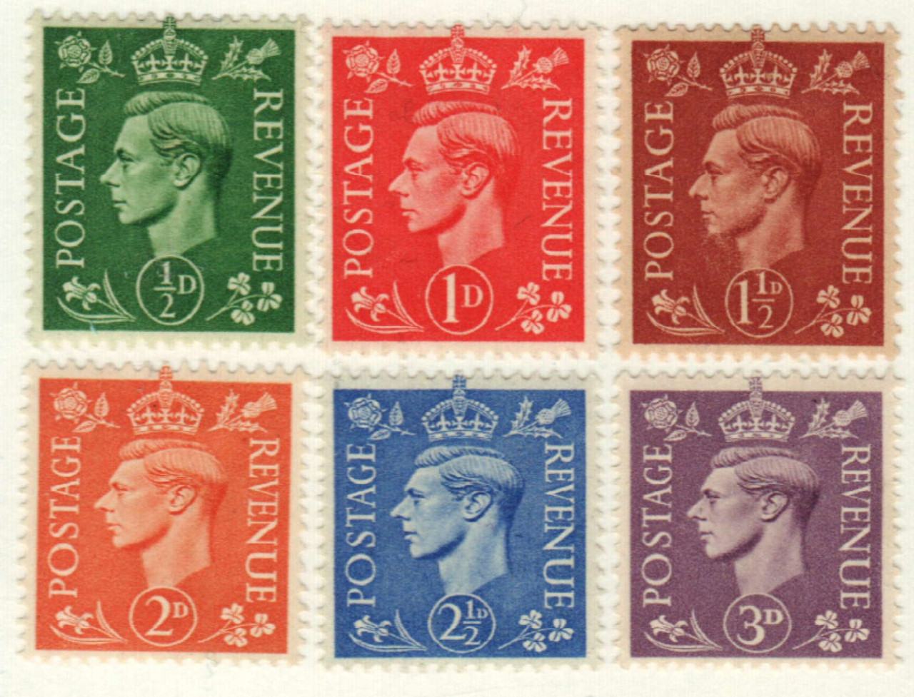258-63 - 1941-42 Great Britain, King George VI - Mystic Stamp Company