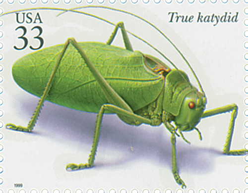 3351p - 1999 33c Insects & Spiders: True Katydid