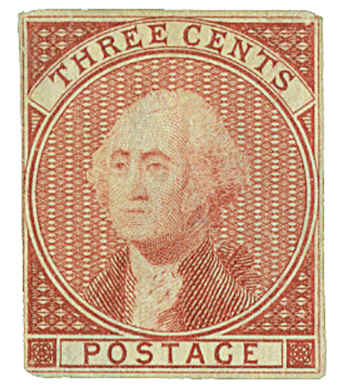 11-E5a - 3c Washington Essay on Stiff Stamp Paper, by Bradbury, Wilkinson & Co, England