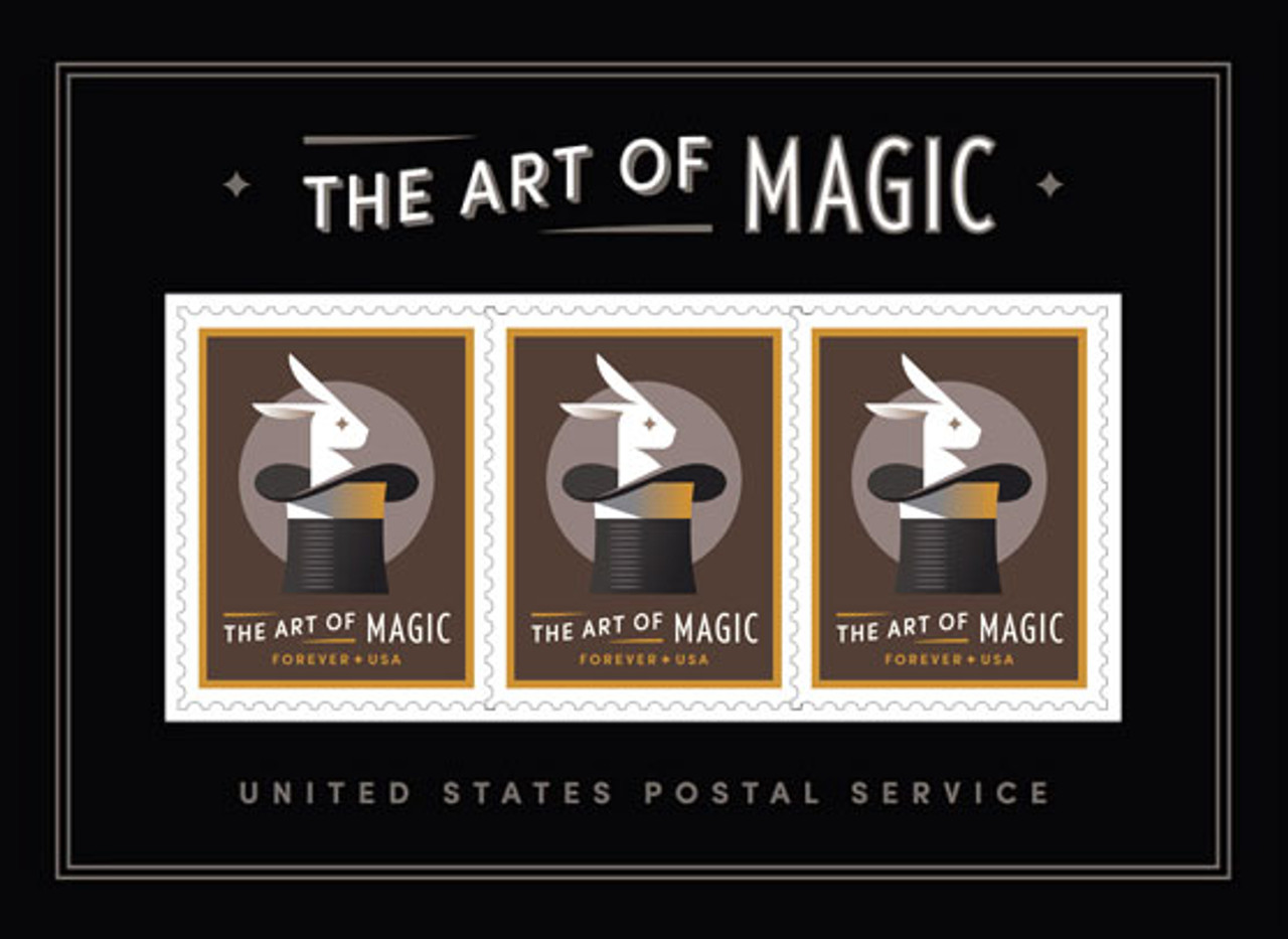 5306 - 2018 First-Class Forever Stamp - The Art of Magic souvenir sheet of 3
