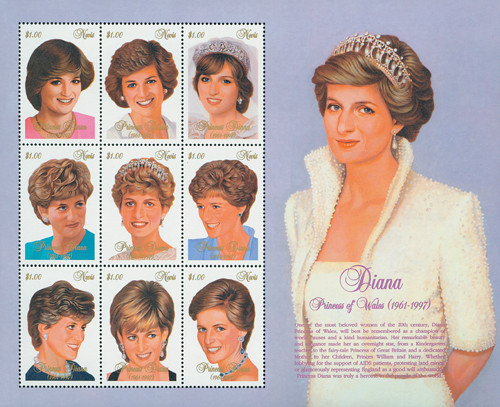 M4971 - Nevis Princess of Wales Memorial Sheet