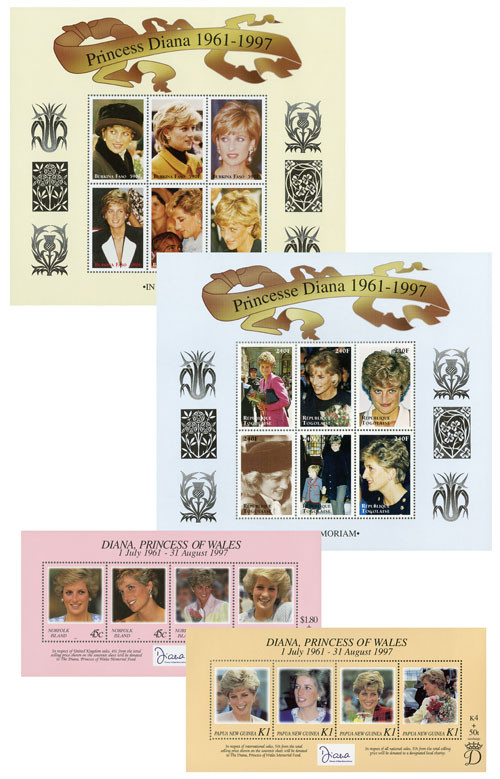 M5242 - Princess Diana set of 4 Sheets