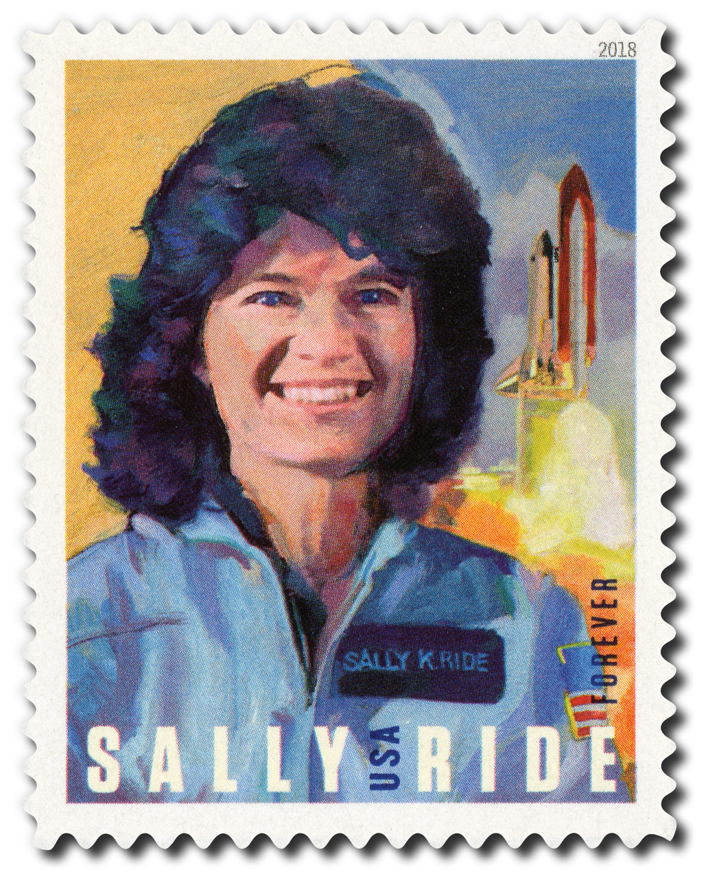 5283 - 2018 First-Class Forever Stamp - Sally Ride - Mystic Stamp