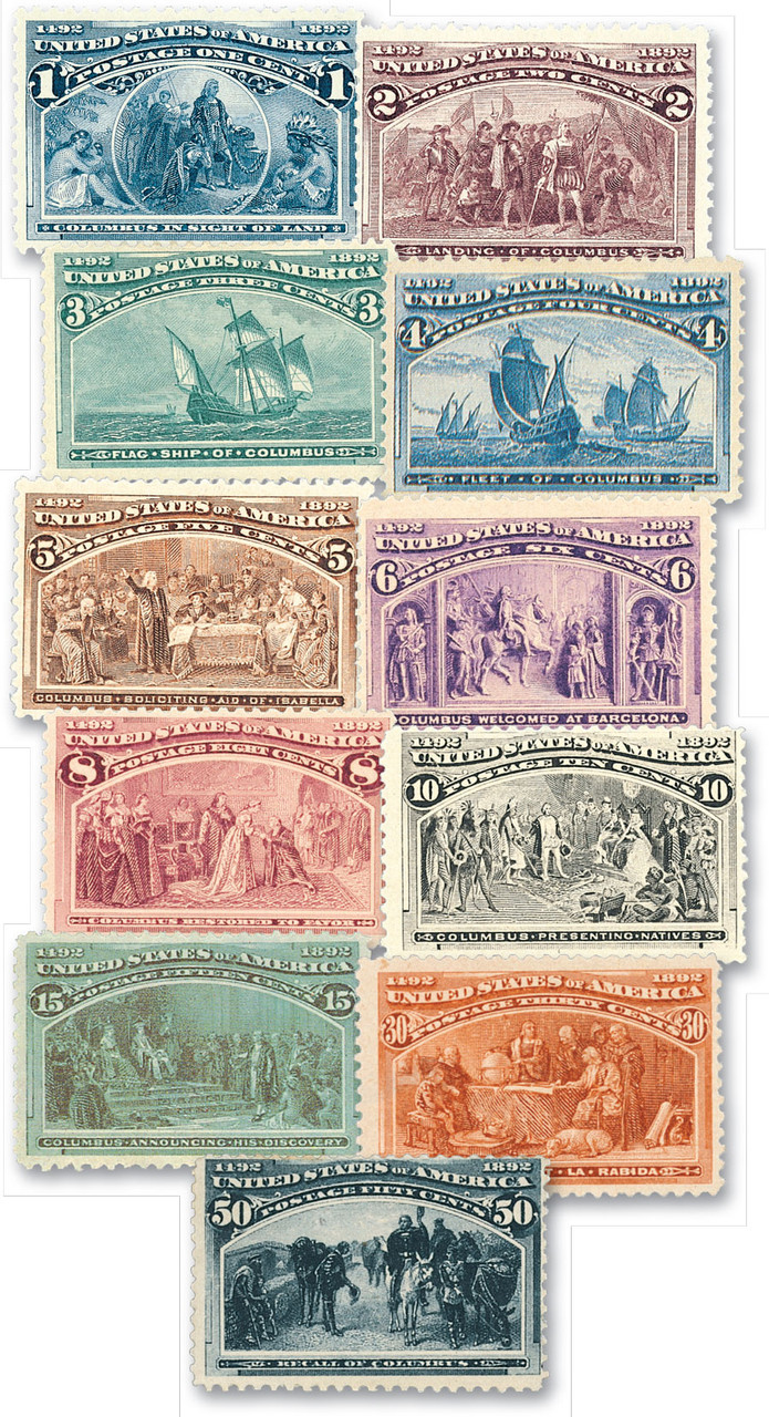 230-40 - 1893 Columbian Exposition, Set of 11 Stamps - Mystic