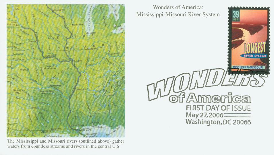 4065 - 2006 39c Wonders of America: Mississippi-Missouri, Longest River System