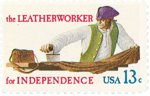 【応相談】アメリカ 1973-1976年 アンティーク WHITMAN 1720 - 1977 13c Skilled Hands for Independence: Leatherworker