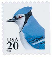 3048 - 1996 20c Flora & Fauna Series: Blue Jay, booklet single