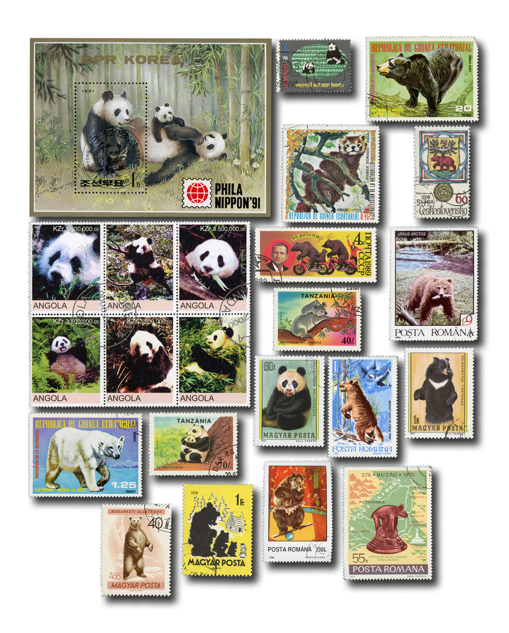 M5089 - Bears 25 Different Stamps