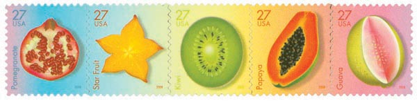 4253-57 - 2008 27c Tropical Fruit - Mystic Stamp Company