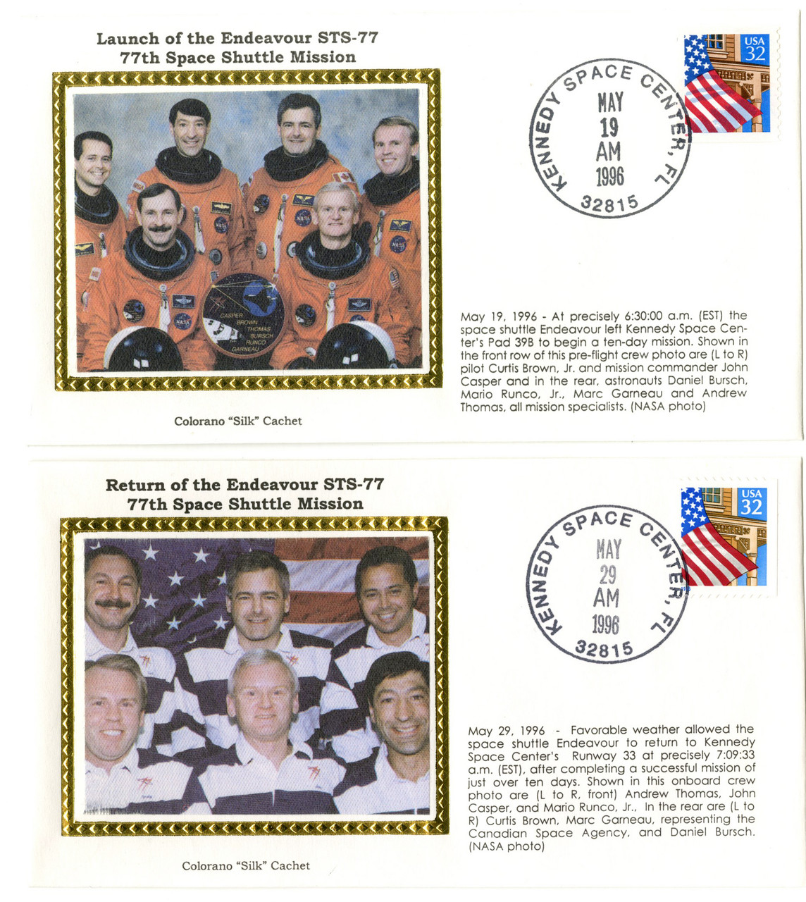 STS77A - STS-77 Launch and Return Covers