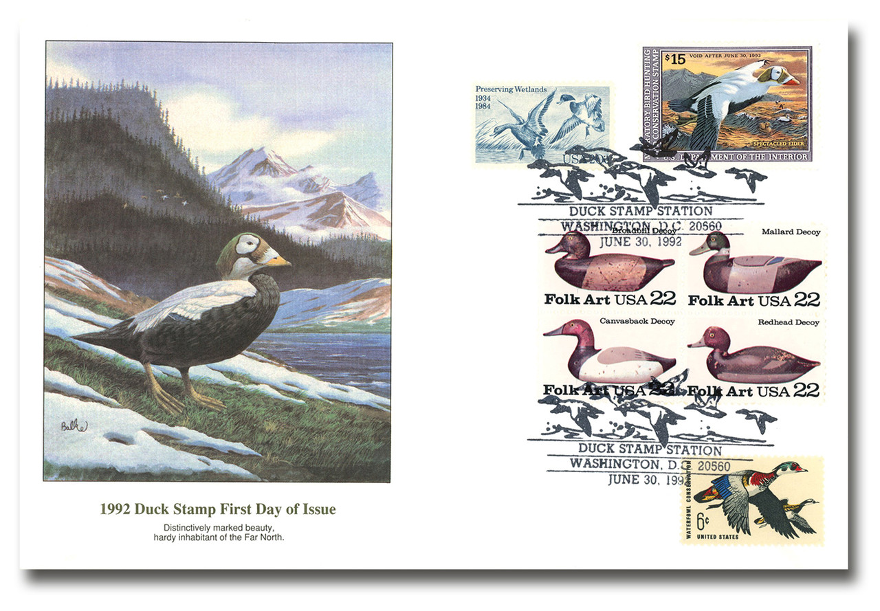 RW59A - 1992 $15.00 Spectacled Eider s/a