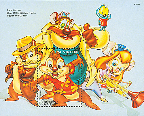 MDS459D - St. Vincent 1998 Mousketeers, Mint S/S