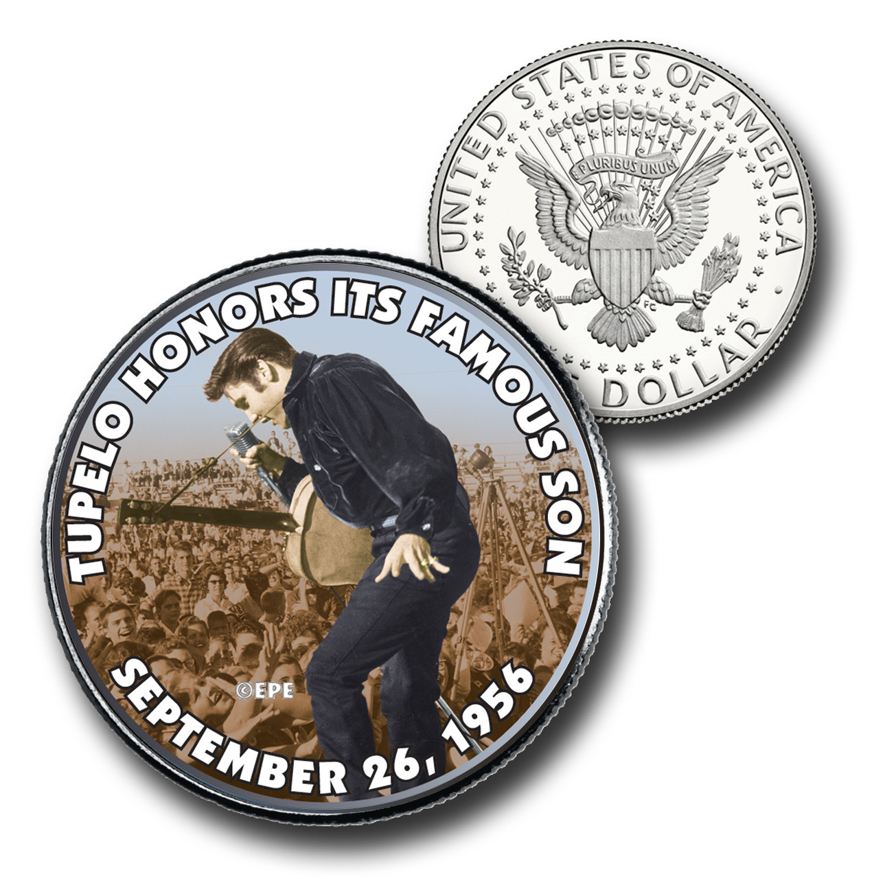 CNS1014 - Elvis Presley "Tupelo Honors Its Famous Son" US Half Dollar Commemorative Coin