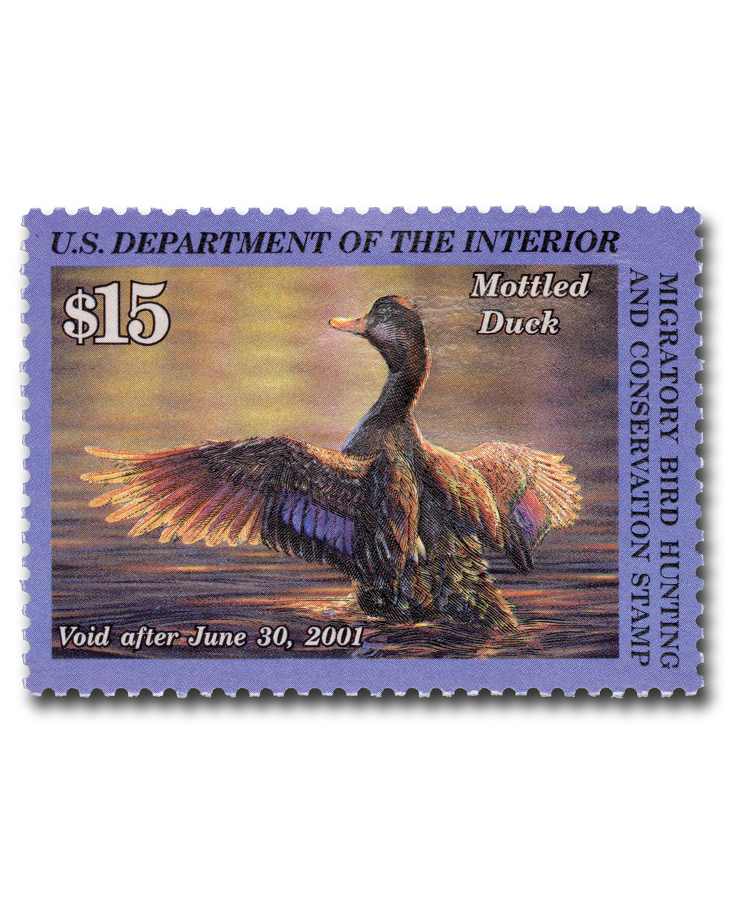 RW67 - 2000 $15.00 Federal Duck Stamp - Mottled Duck