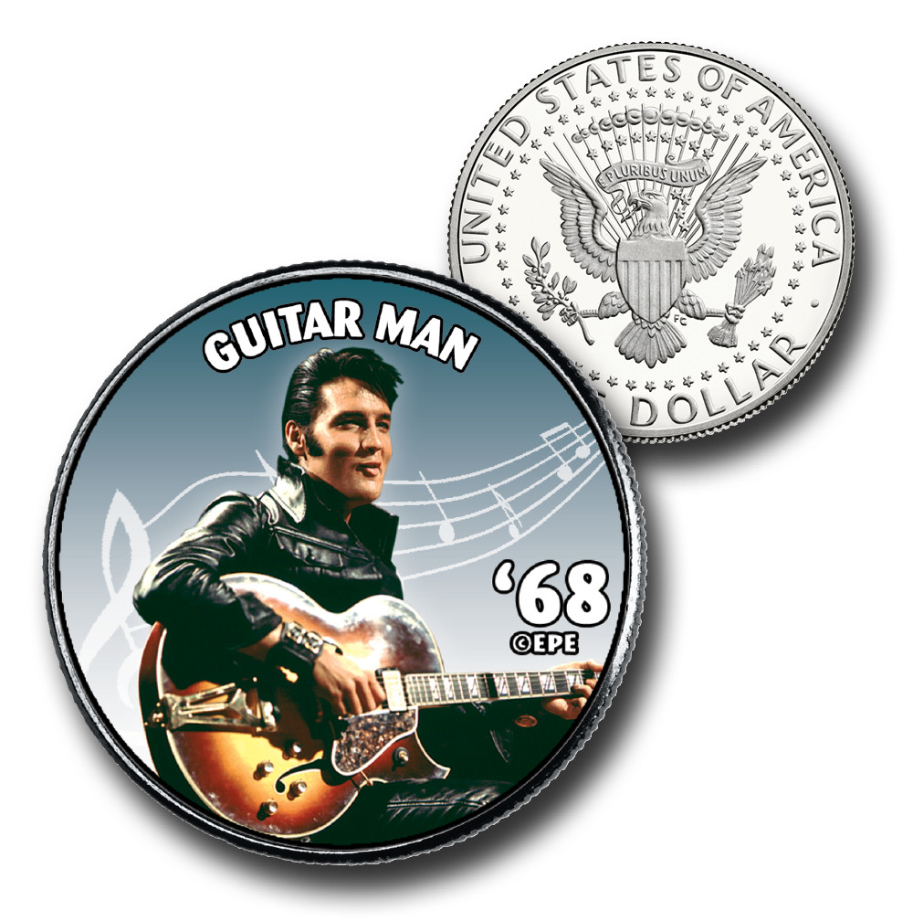 CNS2076 - Elvis Presley "Guitar Man" US Half Dollar Commemorative Coin