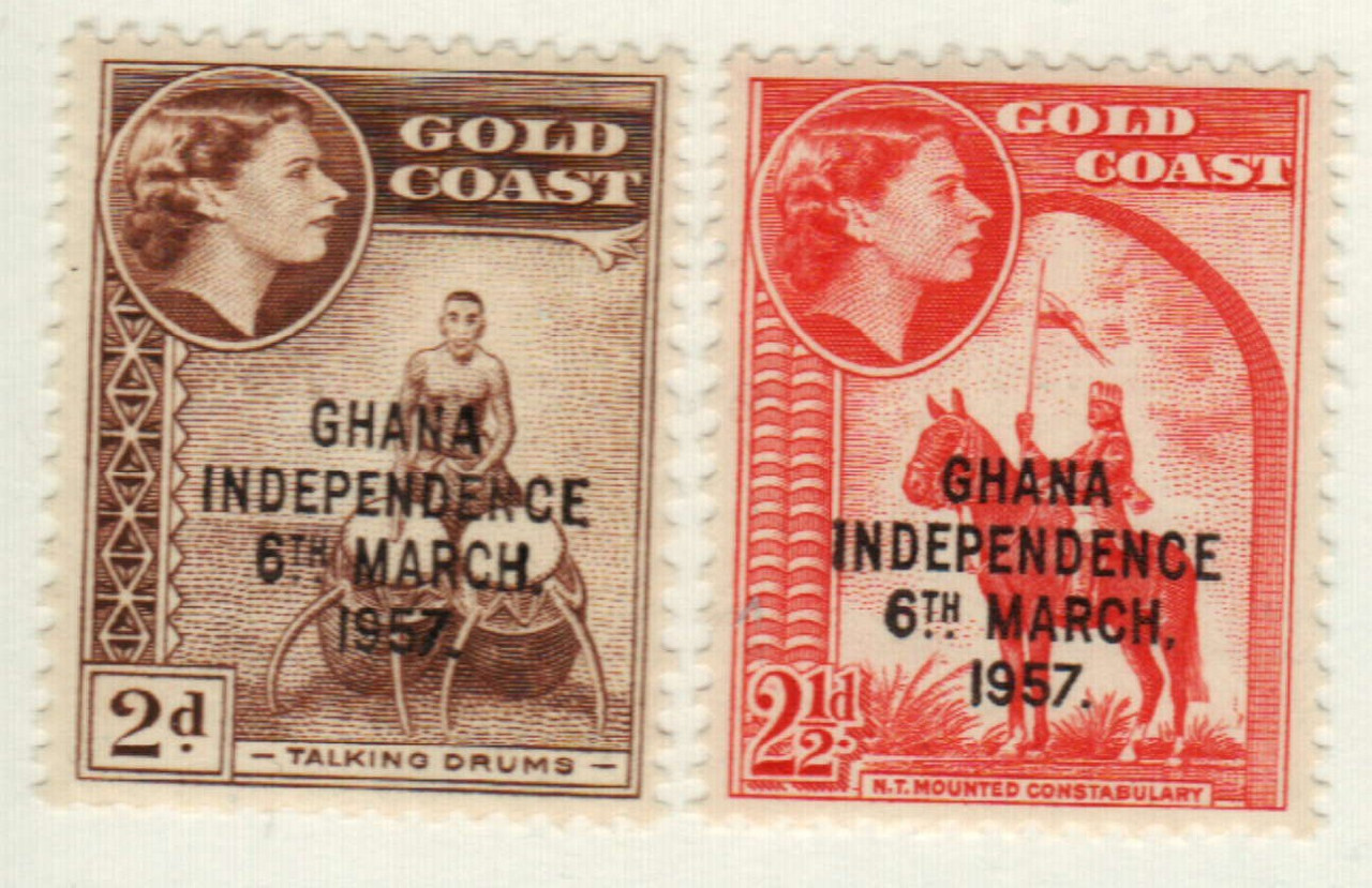 25-26 - 1958 Ghana - Mystic Stamp Company