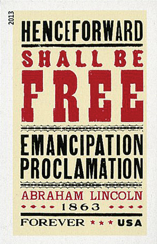 4721a - 2013 First-Class Forever Stamp - Imperforate Emancipation Proclamation