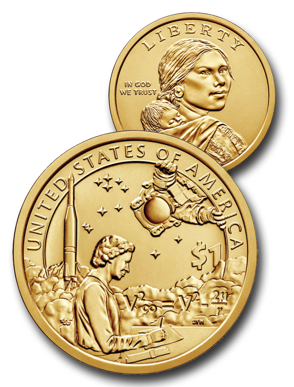 CW-019D - 2019 $1 Native American Coin - Space/Astronauts - Mary