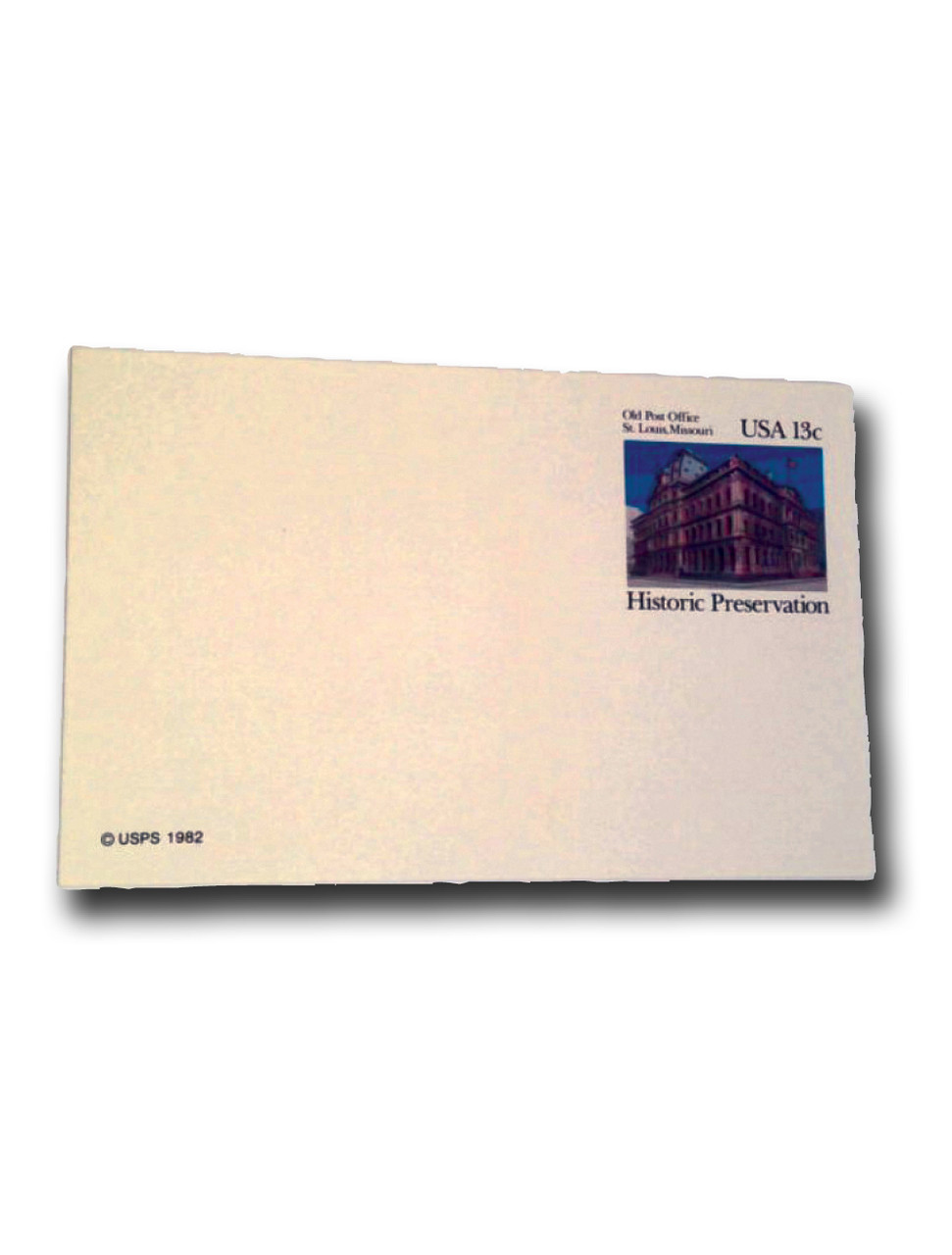 UX97 - 1982 13c Old Post Office in St Louis, Postal Card - Mystic