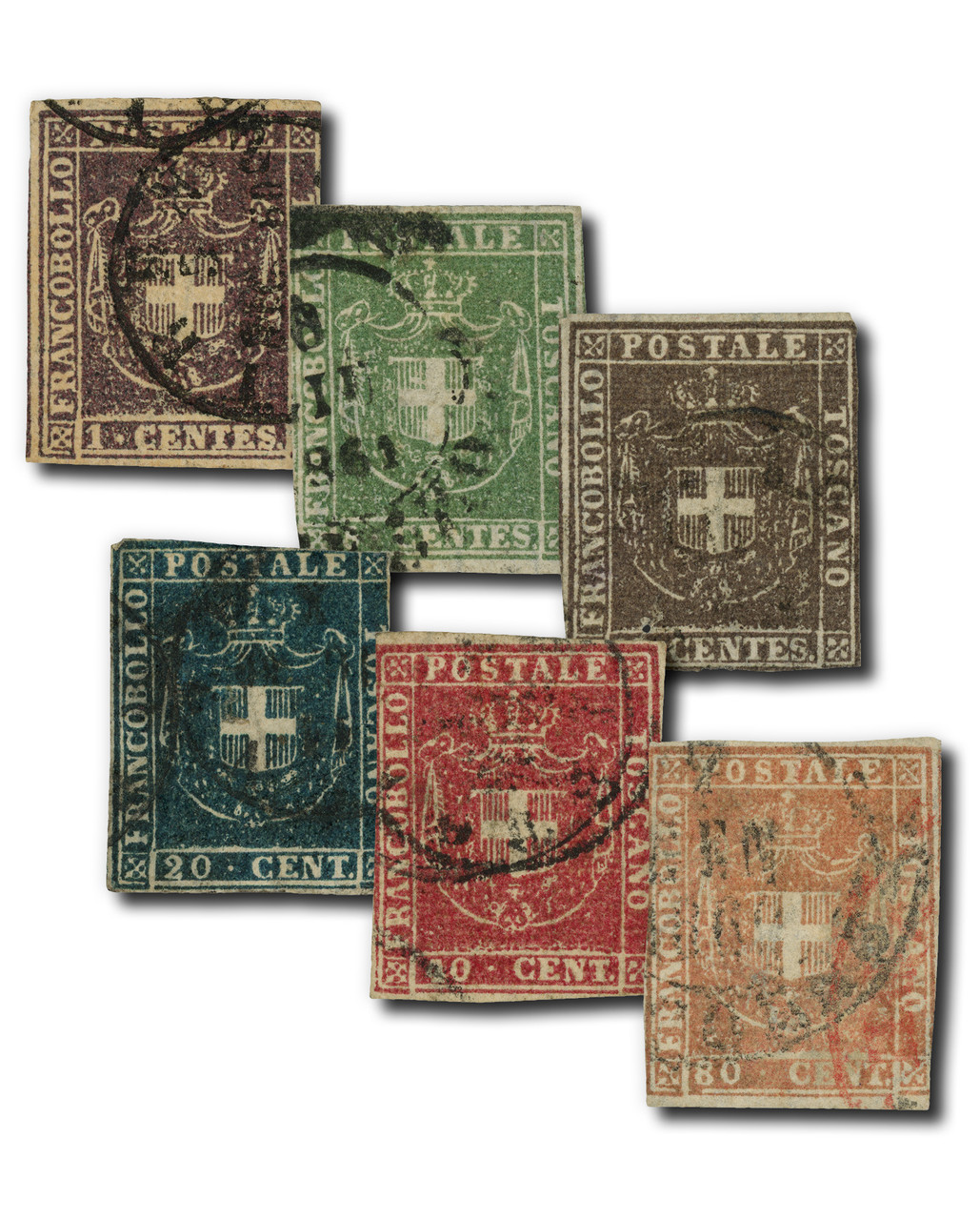 17-22 - 1860 Italian States - Tuscany