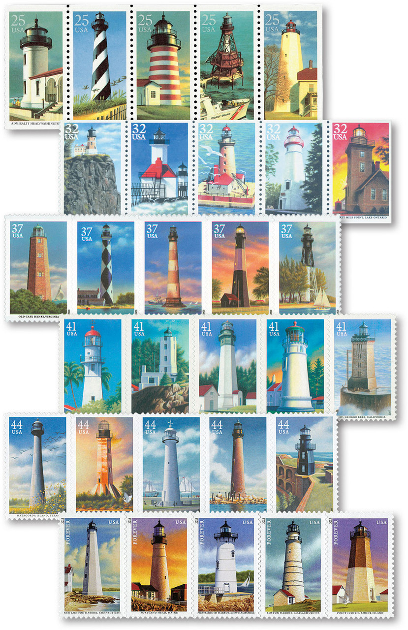 2470/4795 - 1990-2013 Lighthouses, Set of 30 stamps